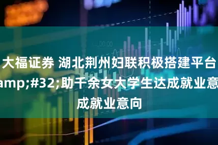 大福证券 湖北荆州妇联积极搭建平台&#32;助千余女大学生达成就业意向