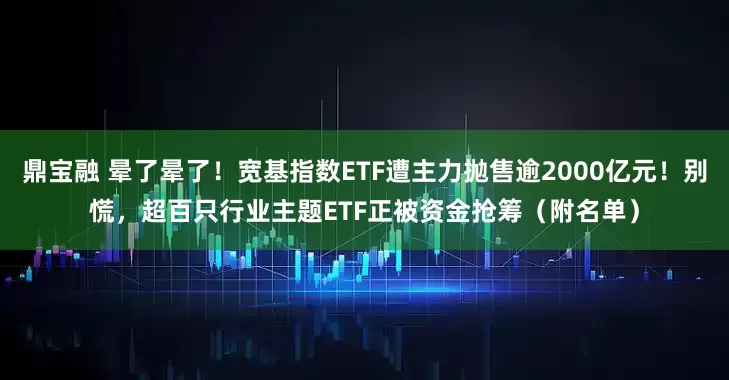 鼎宝融 晕了晕了！宽基指数ETF遭主力抛售逾2000亿元！别慌，超百只行业主题ETF正被资金抢筹（附名单）